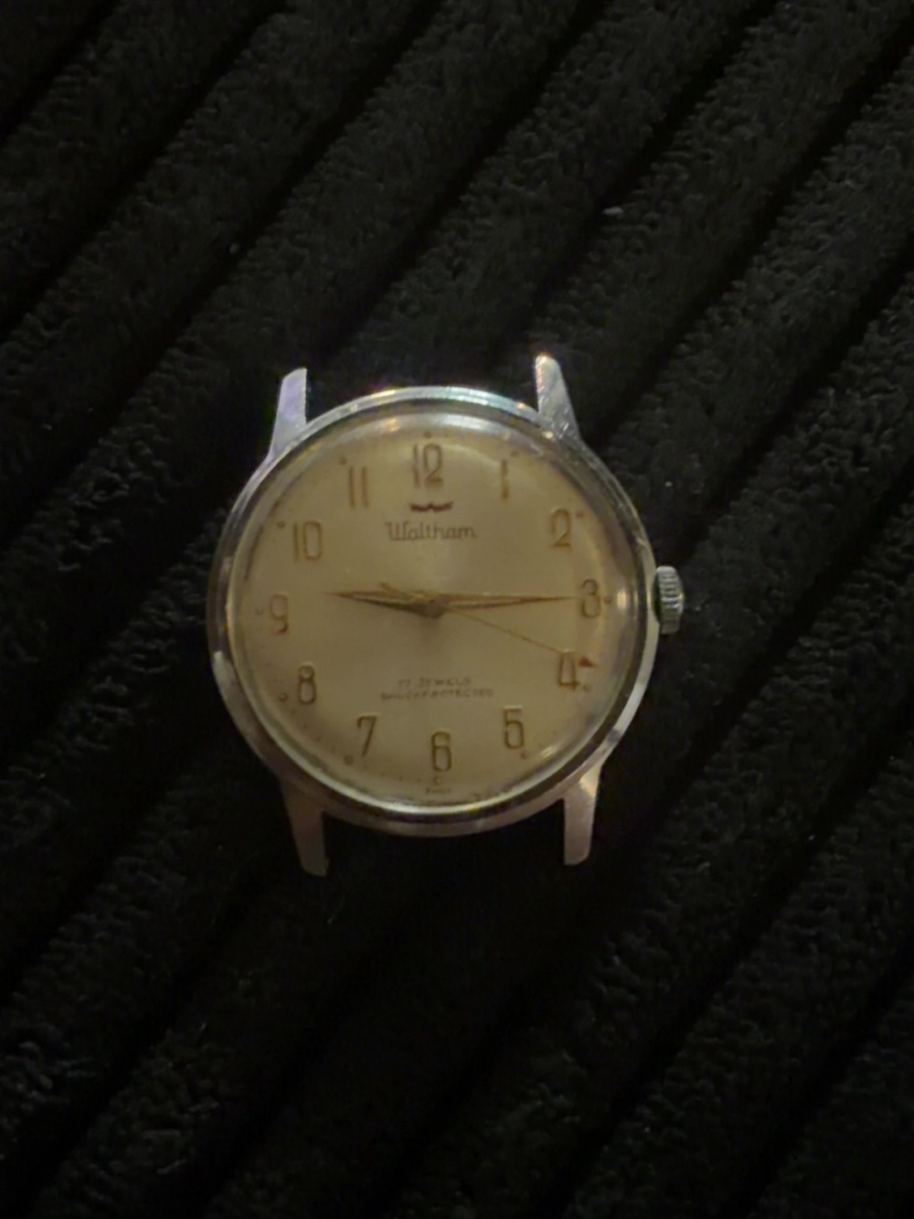 Waltham Cream Dial Silver Case Watch